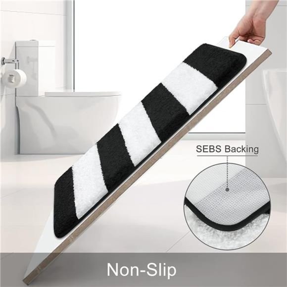 3 Pieces Bathroom Rug, Ultra Soft Non-Slip Bath Mats Sets, Microfiber Absorbent - Picture 3 of 6